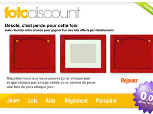 Instant gagnant pour fotodiscount